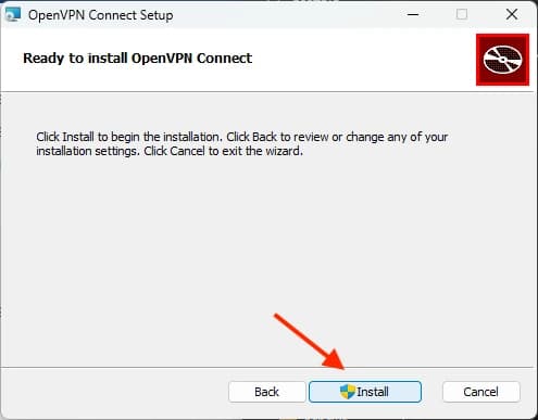 Нажмите Install